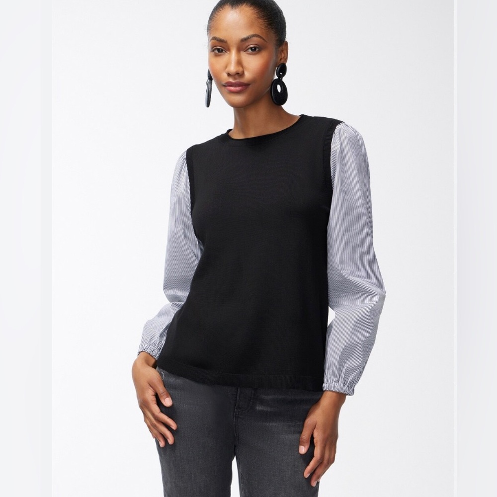 Chico’s Black Knit Pullover Sweater Sz-Med.